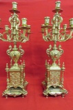 Palatial Ornate Brass Candelabra