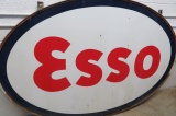 Large Esso Double Sided Porcelain Sign