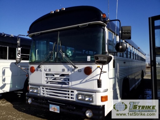 BUS, 1991 BLUE BIRD ALL AMERICAN, 44 PASSENGER, 6CYL DIESEL ENGINE, AUTOMATIC TRANSMISSION