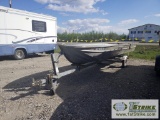 BOAT, ALUMINUM, 24FT, WITH TRAILER. NO TITLE