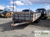 UTILITY TRAILER, 1985 HOMEMADE CLASS 35, TANDEM AXLE, 7FT 10IN X 15FT 4IN DECK, W/ REMOVABLE SIDES