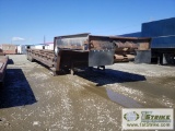 TRAILER, 1982 COLUMBIA, 44 FT X 10FT DECK. 56 FT OAL, ROLL TAIL, TRI-AXLE
