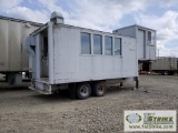 CONTROL SHACK, TRAILER MOUNTED ON 1991 TRAILER