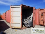 SHIPPING CONTAINER, CONEX TYPE, 20FT, W/ SPILL CONTAINMENT BOOM