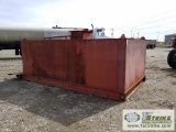 TANK, 4000 GALLON CAPACITY, SLIDE IN, WITH WATER SPRAY BAR, NOZZLE