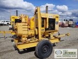 PUMP, 1983 JOHN DEERE MODEL 6ETH26EL, 6IN, DIESEL ENGINE, TRAILER MOUNTED