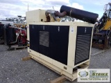 GENERATOR, 1990 KOHLER 30R02J71, 30KW, JOHN DEERE 4CYL DIESEL ENGINE, SKID MOUNTED