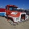 CAB AND HOOD, 1970 MACK R600, WITH CRATE OF MISC MACK PARTS