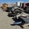 4 PALLETS. MISC FENDERS, 1 EACH STEEL BOX. 28IN X 30IN X 5FT, MISC MUFFLERS