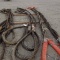 4 EACH. WIRE ROPE LIFTING SLINGS, 2 1/2IN, 1EA 20FT, 1EA 19FT, 1EA 16FT, 1EA 15FT