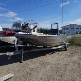 BOAT, 2008 JETCRAFT EXTREME SHALLOW 2175, MERC OPTIMAX V6 200. WITH SMART GUAGE, 4WHEELER RAMPS, LAR