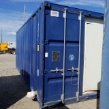 SHIPPING CONTAINER, CONEX TYPE, 20FT, STEEL CONSTRUCTION, INSULATED, WIRED, WITH LIGHTS, HEAT, 3EA P