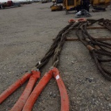 2 EACH. WIRE ROPE LIFTING SLINGS, 1 3/8IN, 1EA 25FT, 1EA 24FT 2IN. 121 TON CAPACITY