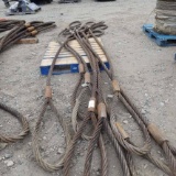 7 EACH. WIRE ROPE LIFTING SLINGS, 1 3/4IN X 17FT