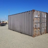 SHIPPING CONTAINER, CONEX TYPE, 20FT, WITH CONTENTS INCLUDING OIL CONTAINMENT BOOM