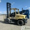 FORKLIFT, 2008 HYSTER H155FT, 4CYL CUMMINS DIESEL ENGINE, 13650 LIFT CAPACITY, WITH SIDE SHIFT, FORK