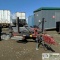 UTILITY TRAILER, 1992 SINGLE AXLE, 7FT X 12FT DECK, WITH BOTTLE RACKS