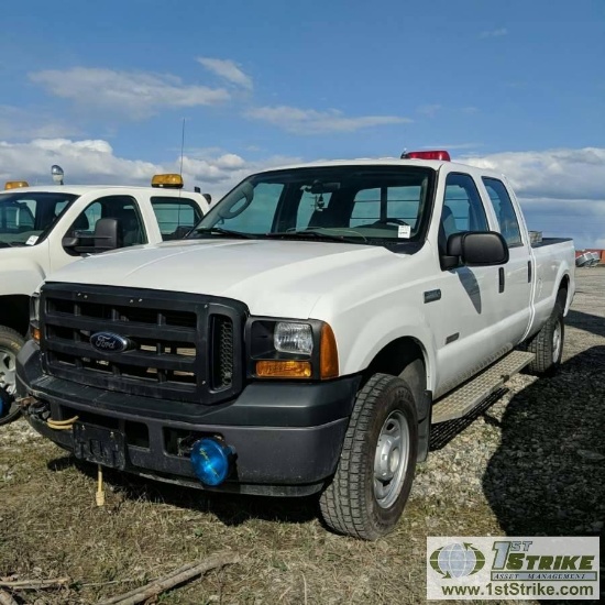 2006 FORD F-350 SUPERDUTY XL, 6.0L POWERSTROKE DIESEL, 4X4, CREW CAB, LONG BED