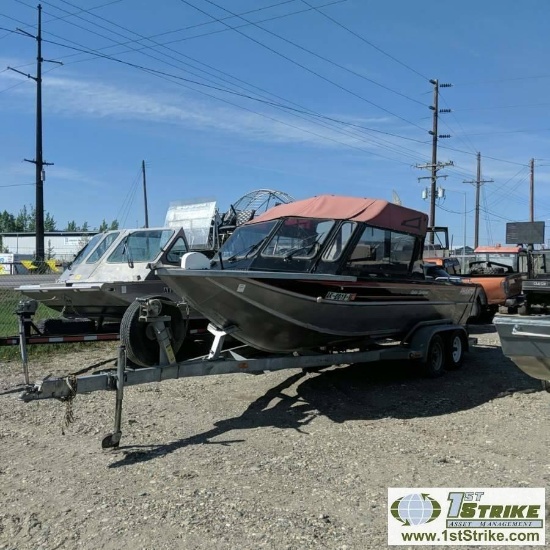 BOAT, 1997 PHANTOM SPORT 22FT, 5.7L CHEVROLET GAS MOTOR, AMERICAN TURBINE JET UNIT, CANVAS CANOPY, W