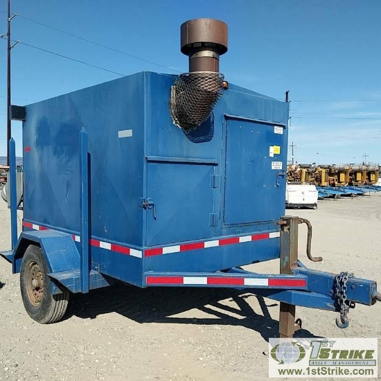 HEATER, TIOGA MODEL IDF 2.5SCO, 600000 BTU, 3CYL KUBOTA DIESEL ENGINE, TRAILER MOUNTED