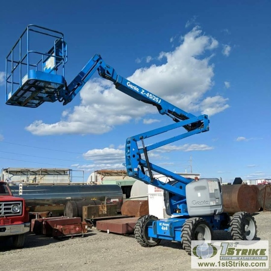 MANLIFT, 2005 GENIE Z-45/25, PERKINS DIESEL ENGINE, 4X4, 500LB CAPACITY, 45FT HEIGHT CAPACITY