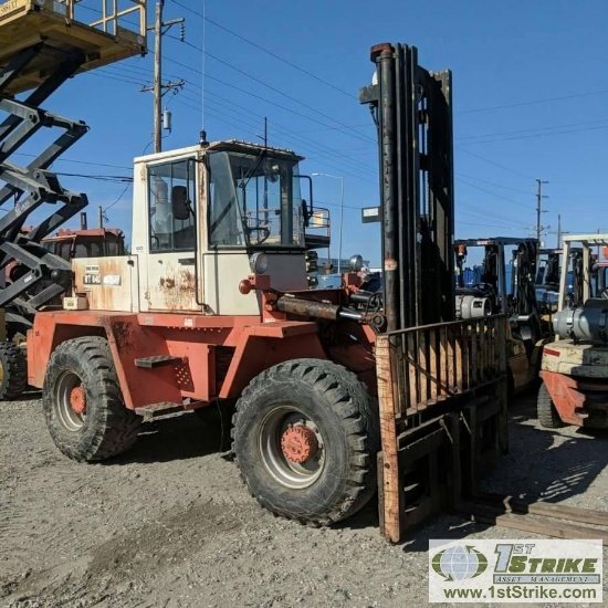 FORKLIFT, SCHAEFF RT840, ARTICULATED, 3 STAGE MAST, 8000LB CAPACITY, 4X4, PERKINS 4CYL DIESEL ENGINE