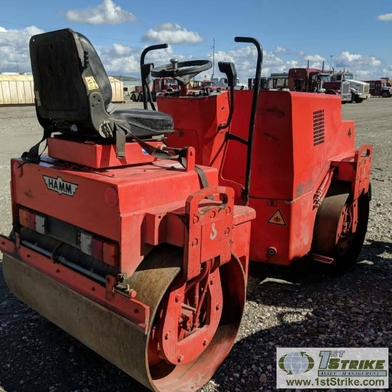 COMPACTOR, HAMM HD12, DUETZ DIESEL ENG, DOUBLE DRUM, 46IN ROLLER, VIBRATORY