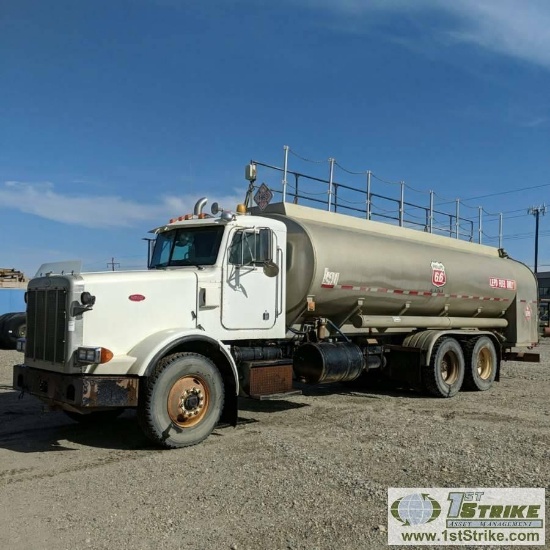 FUEL TRUCK, 2000 PETERBILT. TITLE IN TRANSIT