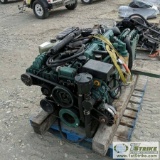 BOAT MOTOR, 2002 VOLVO PENTA KAD 44 PC, INBOARD DIESEL AND DPE OUT DRIVE, WITH WIRING AND MOUNTING H
