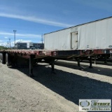 SEMI TRAILER, 1980 FRUEHAUF, FLAT DECK, 45FT, TRIPLE AXLE WITH TAG AXLE, STEEL CONSTRUCTION