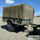 UTILITY TRAILER, 1988 MILITARY MODEL: M-105A2, 1 1/2TON, SINGLE AXLE, 6FT6IN X 9FT6IN BED, WITH SIDE