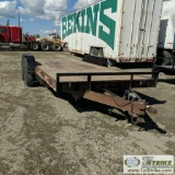 UTILITY TRAILER, 1999, TANDEM AXLE, 7FT X 18FT DECK, WITH DETACHABLE RAMPS