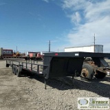 UTILITY TRAILER, 1983 5TH WHEEL, TRIPLE AXLE, 44FT OVERALL, 35FT LOWER DECK, WITH ELECTRIC LANDING G