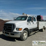 SERVICE TRUCK, 2004 FORD F650 PRO LOADER, CREW CAB, CAT C7 ACERT DIESEL ENGINE, AUTOMATIC TRANSMISSI