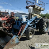 TRACTOR, 1964 FORD SUPER MAJOR, 4CYL FORD DIESEL ENGINE, RWD, LOADER ARMS, BUCKET, REAR 3PT HITCH