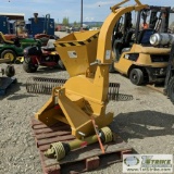 TRACTOR ATTACHMENT, WOOD CHIPPER, BRABER EQUIPMENT, MODEL: BE-WC42G, 4IN, 3PT HITCH ATTACH