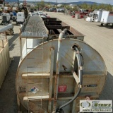 FLUID STORAGE TANK, 16,000GAL, STEEL, OPEN TOP, SINGLE WALL, SKID MOUNTED, APPROX 30000LBS. BUYER MU