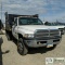 2001 DODGE RAM 3500, 5.9L CUMMINS DIESEL, 4X4, DUALLY, STANDARD CAB, FLAT BED, WITH SIDE RAILS