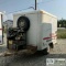 ENCLOSED TRAILER, 1996 81IN X 67IN, HOMEMADE, ALUMINUM BOX, SINGLE AXLE, 2IN BALL HITCH, WITH MOUNTE