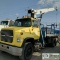 BOOM TRUCK, 1989 FORD L8000, FORD 6CYL DIESEL, EATON FULLER TRANSMISSION, MANITEX MODEL: 1161A CRANE