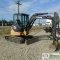MINI EXCAVATOR, JOHN DEERE 35D, WITH THUMB AND CLEANOUT BUCKET, PUSH BLADE