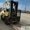 FORKLIFT, HYSTER H80XM, 6500LB CAPACITY, 173.8IN LIFT HEIGHT, 42IN FORKS, PERKINS 4CYL DIESEL ENGINE