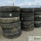 18 EACH. MISC HEAVY TRUCK TIRES AND WHEELS, INCLUDING: 12R22.5, 10.00-20