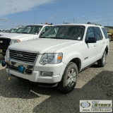 2008 FORD EXPLORER XLT, 4.0L GAS, 4X4, 4 DOOR