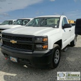 2015 CHEVROLET SILVERADO 1500, 4.3L, 4X4, SINGLE CAB, LONG BED