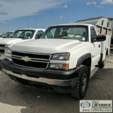 2007 CHEVROLET SILVERADO 2500HD, 6.6L DURAMAX DIESEL, 4X4, STANDARD CAB, LONG BED