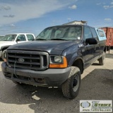 1999 FORD F-250 SUPERDUTY XL, 7.3L POWERSTROKE DIESEL, 4X4, CREW CAB, LONG BED, CAMPER SHELL