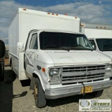 1989 CHEVROLET 30 BOX VAN, 5.7L GAS, DUALLY, 14FT BOX