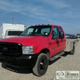 1999 FORD F-350 SUPERDUTY XL, 7.3L POWERSTROKE DIESEL, 4X4, DUALLY, EXTENDED CAB, FLAT BED