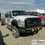 2012 FORD F-550 SUPERDUTY XL, CAB AND CHASSIS, 6.7L POWERSTROKE DIESEL, 4X4, DUALLY, CREW CAB.